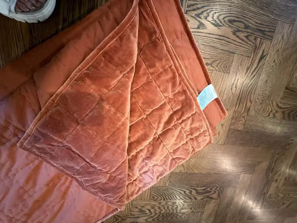Quince Cotton Velvet Quilt in Terracotta KING / cal. King new no tags fast to sh